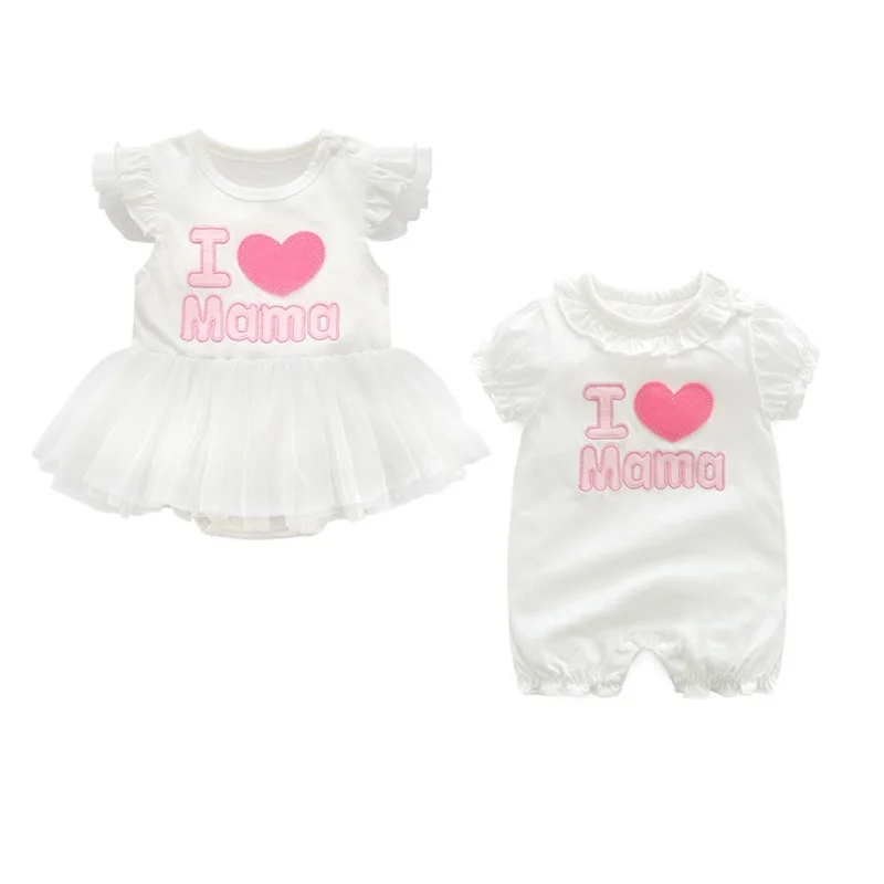 Newborn Baby summer bodysuit infant girls princess dress baby christening baptism gown party wedding 0-3 3-6 6-9 months bodysuit