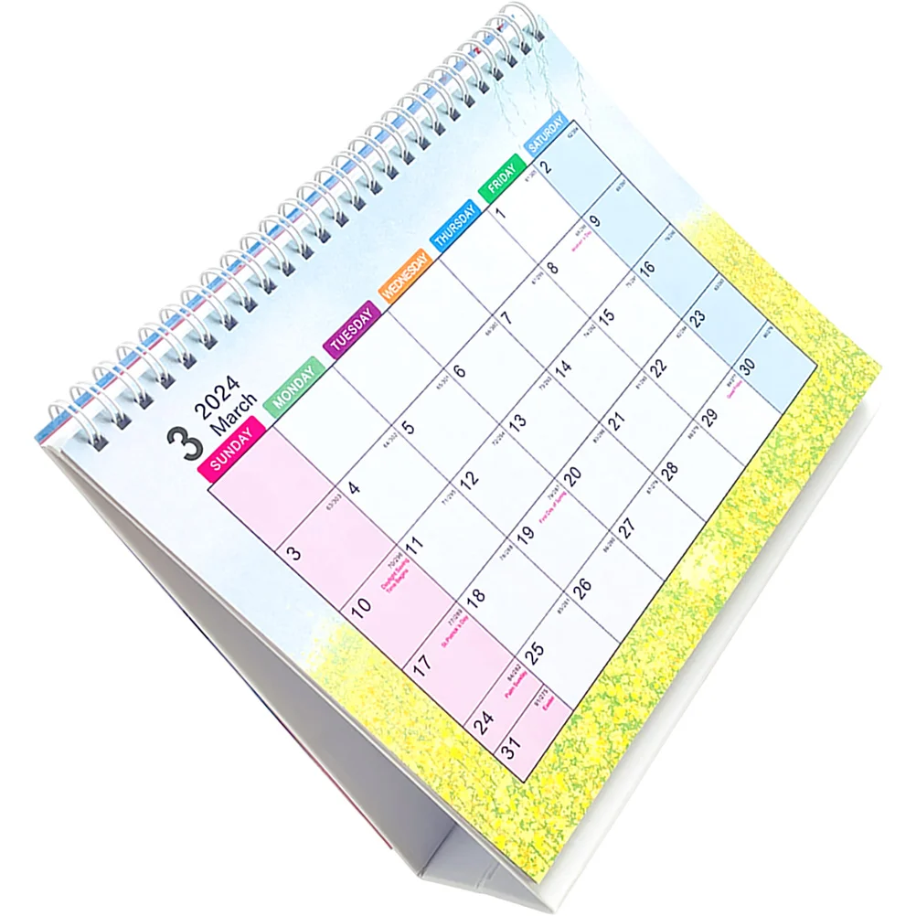 

Full Year Desk 2024 Standing Flip Table Desktop Perpetual Calendar Office Decor Home Decoration Lightweight Portable Chic Design