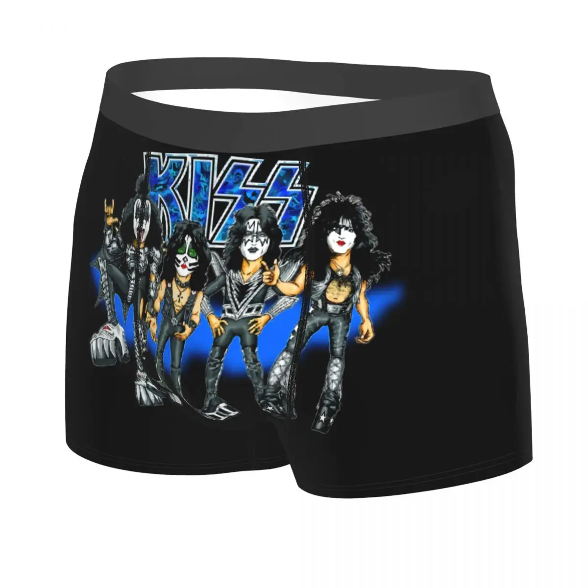 Custom Kiss Band Rock Roll Boxer Shorts For Homme 3D Printed Underwear Panties Briefs Soft Underpants