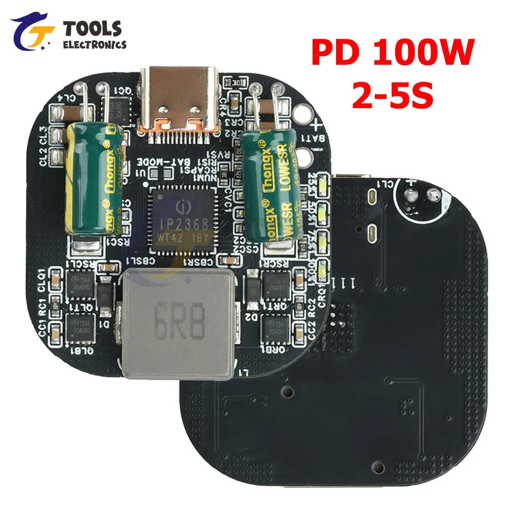 

IP2368 2-5S 100W PD Bidirectional Charging Module - Buck-Boost Fast Charge/Discharge with Type-C Interface