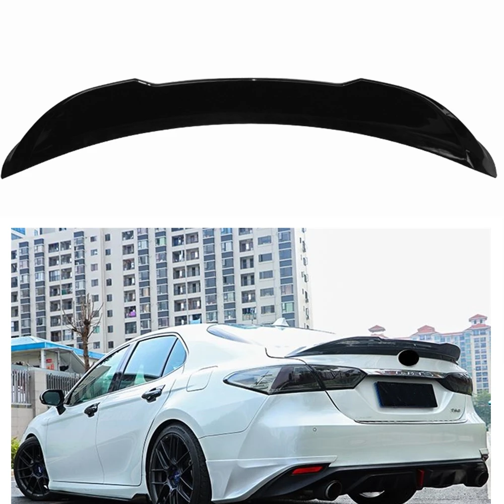 

For Toyota Camry LE/XLE/SE/XSE/Hybrid 2018-2023 Trunk Rear Spoiler Wing Lip Glossy Black Car Tailgate Flap Decklid Splitter Lip