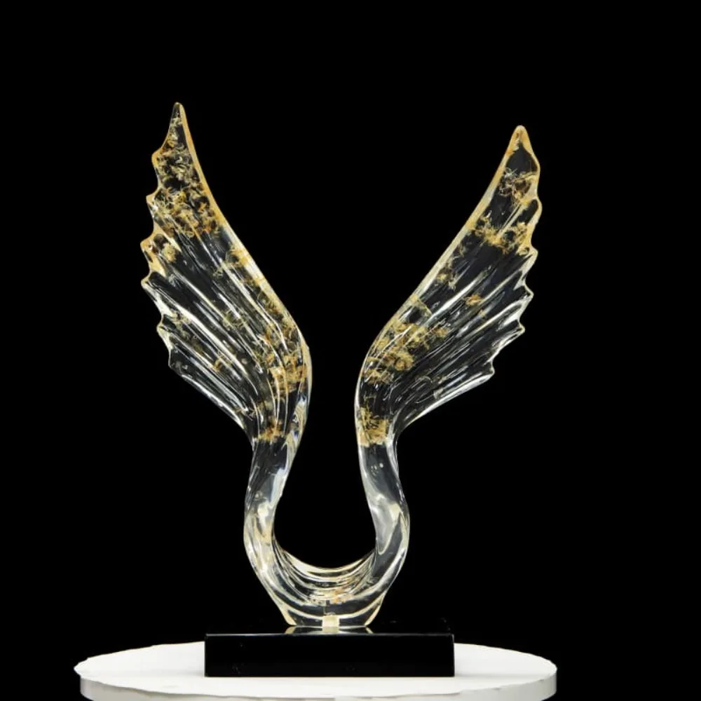 Home interior decoration custom transparent resin statue resin sculpture