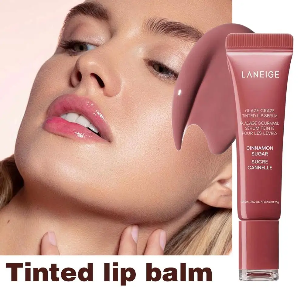 Donut Tinted Lip Balm Mirror Transparent Lip Glaze Jelly Lip Enrichment Oil Moisturizing Lip Gloss Non Fading Lip Makeup
