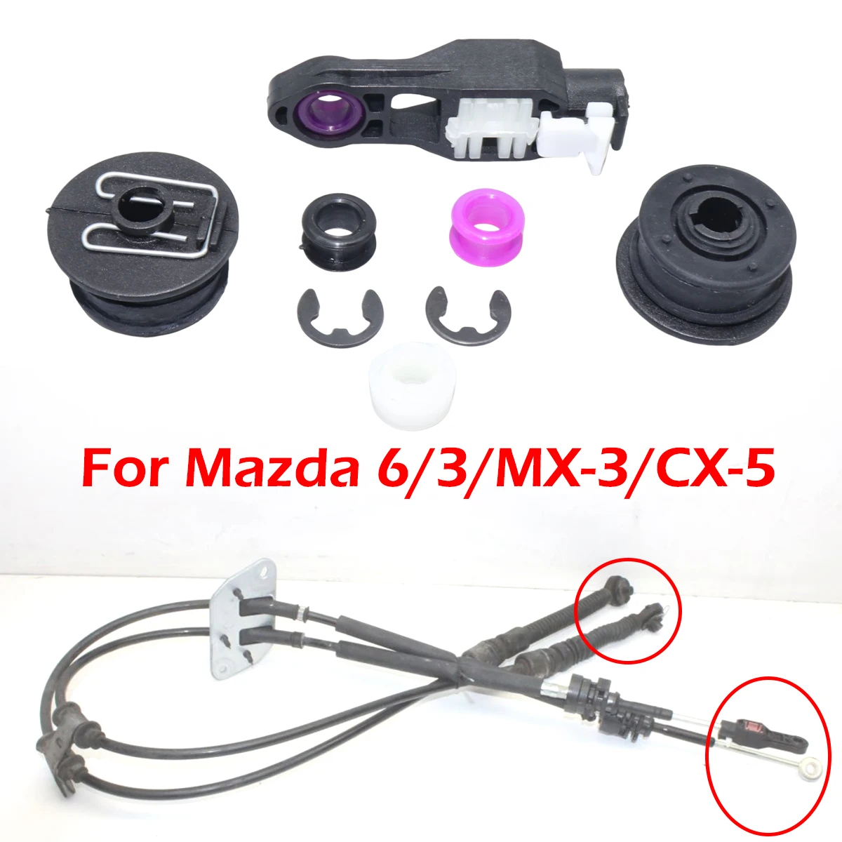 

Комплект для ремонта рычага переключения передач для Mazda 6, 3 III, CX-5 2012-2017, механическая коробка передач, втулка, втулка-вкладыш, тяга переключения передач