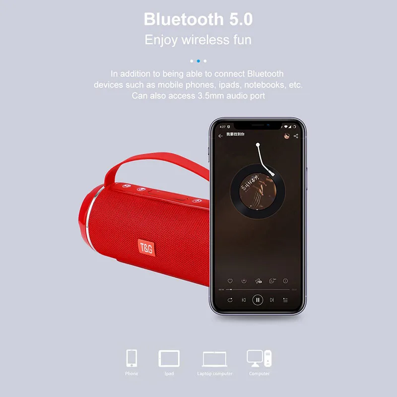 TwsワイヤレスBluetoothスピーカー,パワフルなボックス,ポータブル,屋外用,防水サブウーファー,3Dステレオ,ハンズフリー通話