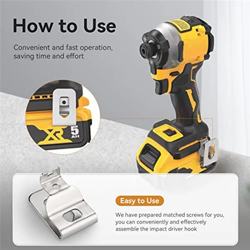 

Высококачественный зажим для ремня, зажимы для сверл из нержавеющей стали, комплект крючков с винтами для N268241, подходит для электроинструментов 20 В DCD980 DCD985,