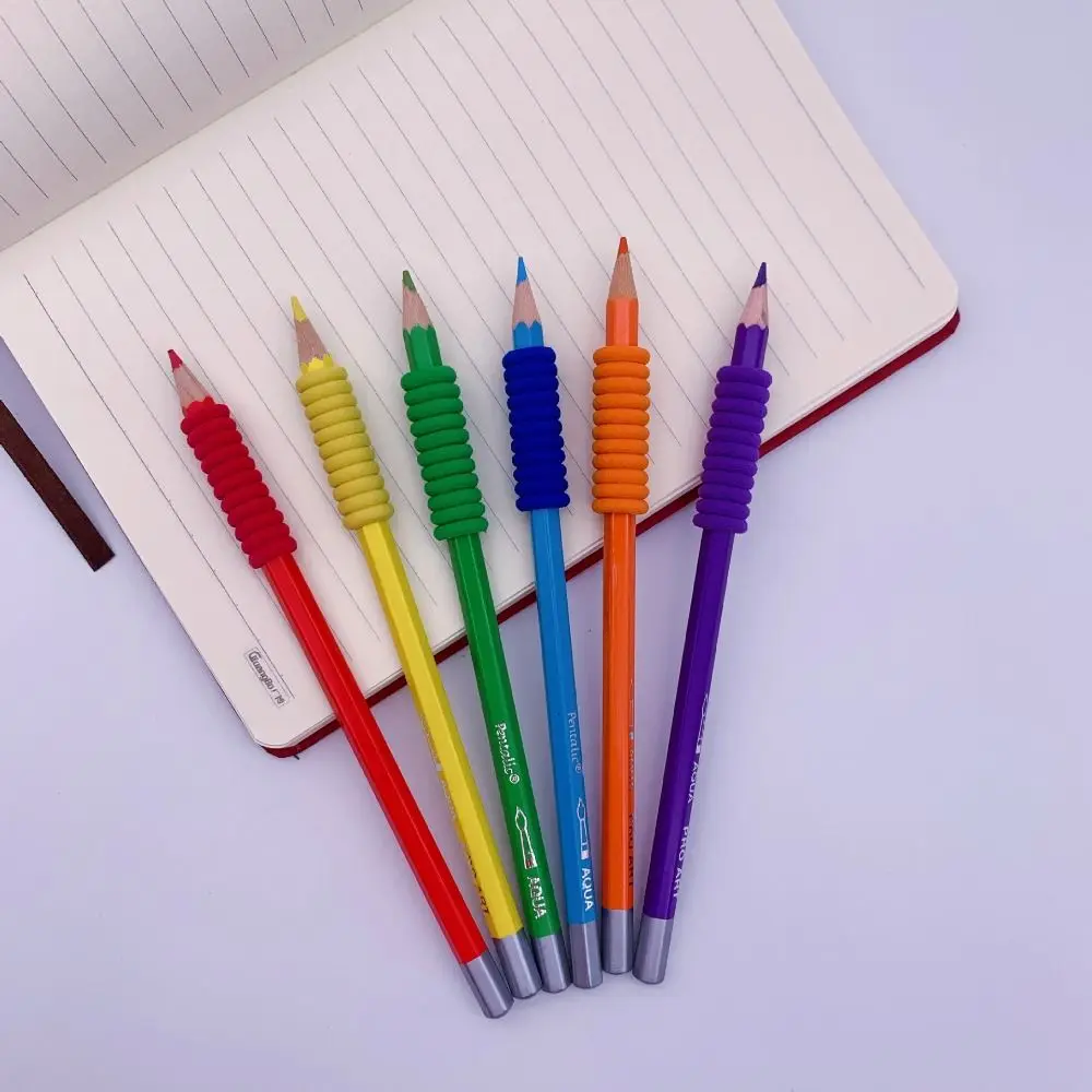 10pcs Hand Protection Sponge Pen Gripper Ergonomic Soft Texture Writing Aid Grip Anti-slip Pen Grip For Writing
