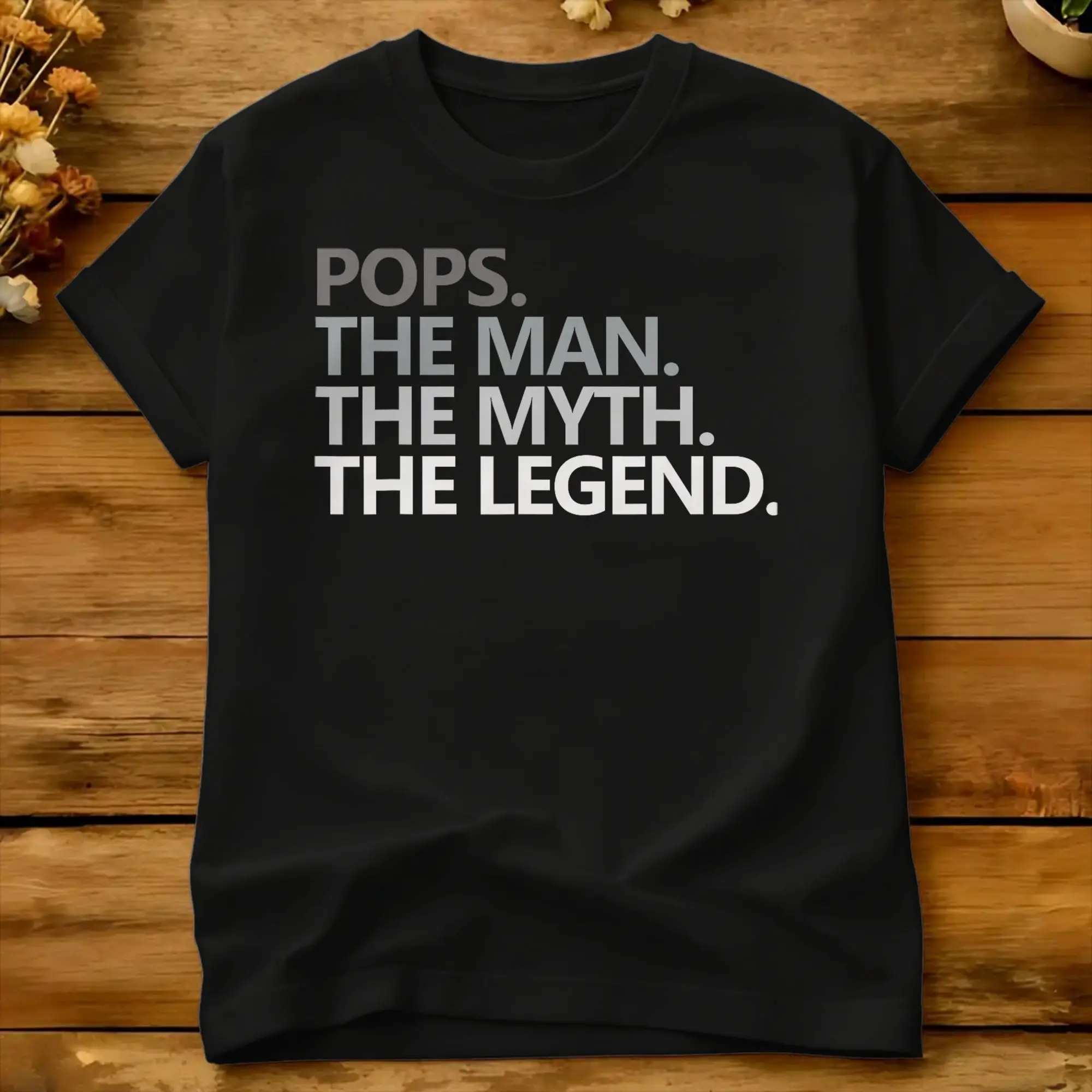 POPS The Man The Myth The Legend Grandpa T Shirt Summer  Cotton T-Shirts For Adult Print Tee Shirt Short Sleeve Y2K Retro Tees