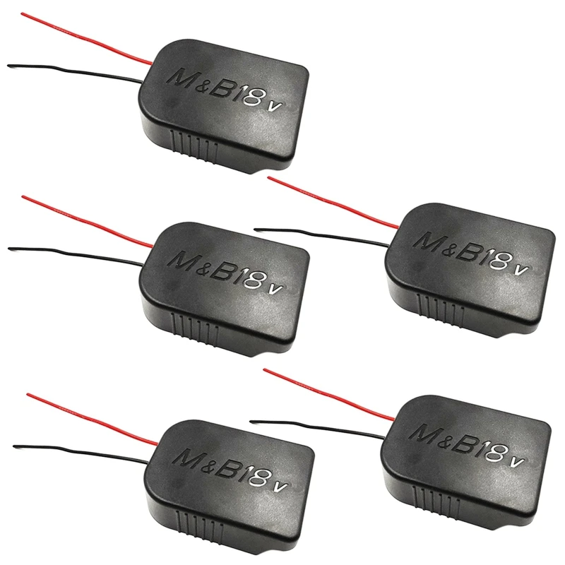 

5Pcs Battery Mount Connector Adapter Dock Holder 14 Awg Wires for Makita Bosch 18V Lithium Battery BL1860 BL1830 BL1850