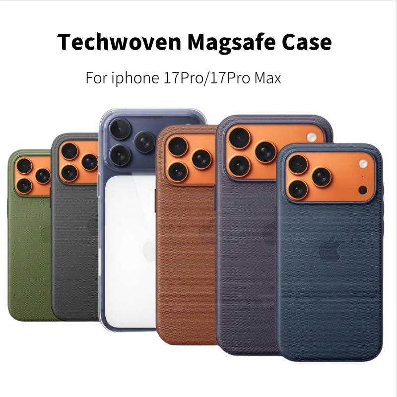 

New Official Original Magsafe Techwoven Case For iPhone 17 Pro Max 17Pro Magnetic Wireless Charging 17 ProMax Protect Cover Case