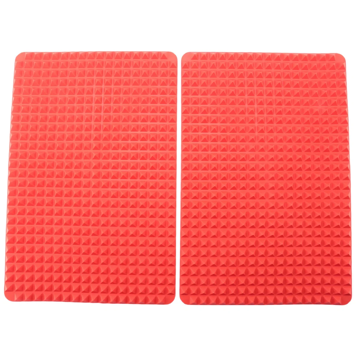 Силиконовый коврик для выпечки, в виде пирамиды, для приготовления пищи, для лучшего здорового жира, антипригарный коврик для выпечки, 2 шт., красный