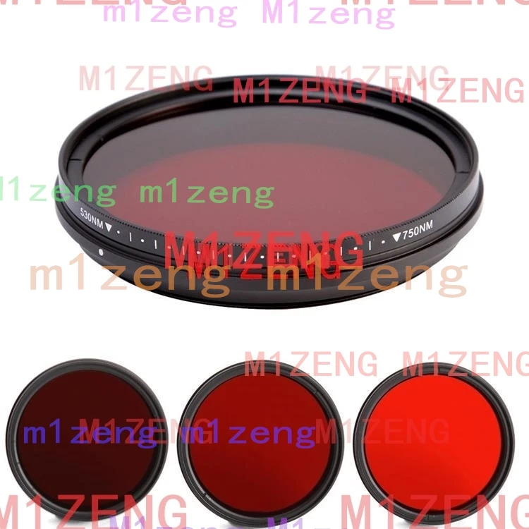 Regulowany filtr IR 590/680/720/750nm, filtr do obiektywu podczerwieni do aparatów o średnicy 46 49 52 55 58 62 67 72 77 82 mm, do zdjęć krajobrazowych. — zdjęcie produktu 2