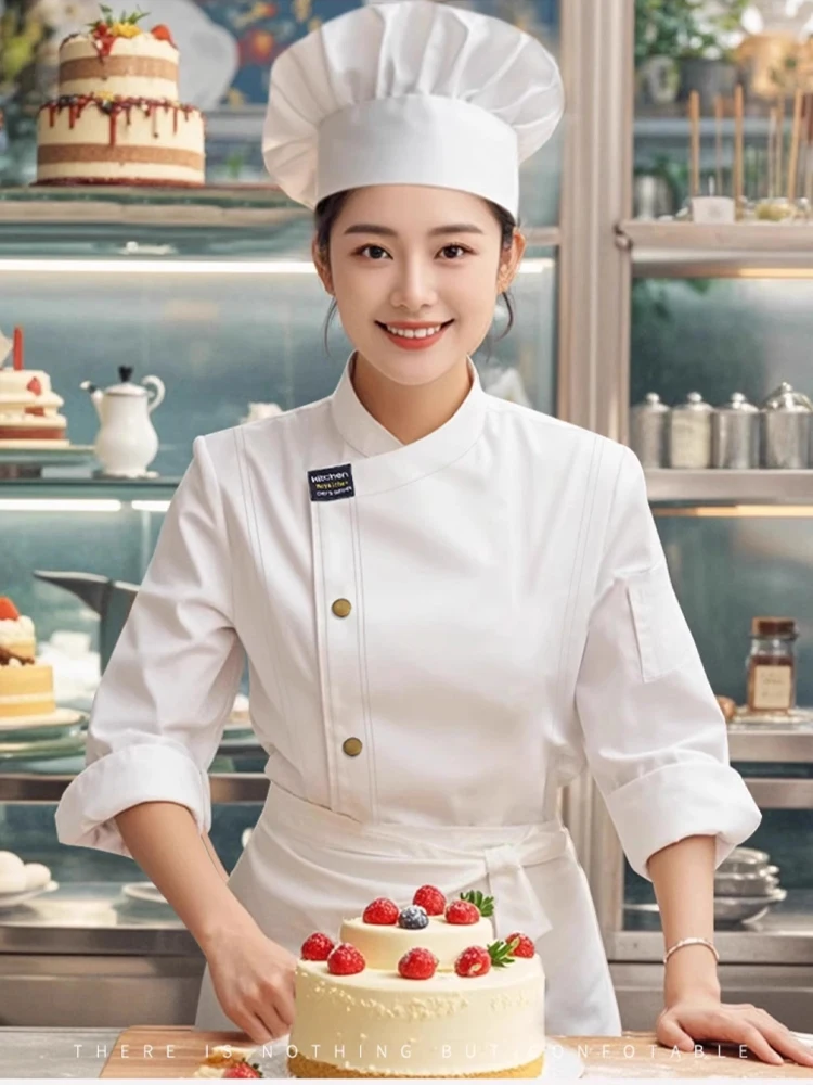 음식 서비스 요리사 유니폼 주방 요리 의상 레스토랑 요리사 재킷 베이커리 카페 웨이터 웨이트리스 작업복 긴 소매