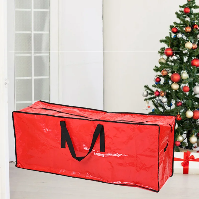 1PC Large Christmas Tree Storage Bag Waterproof Tub 5 6 7 Ft Xmas Tree Decoration Wreath Storage Box Handles Organizer for home