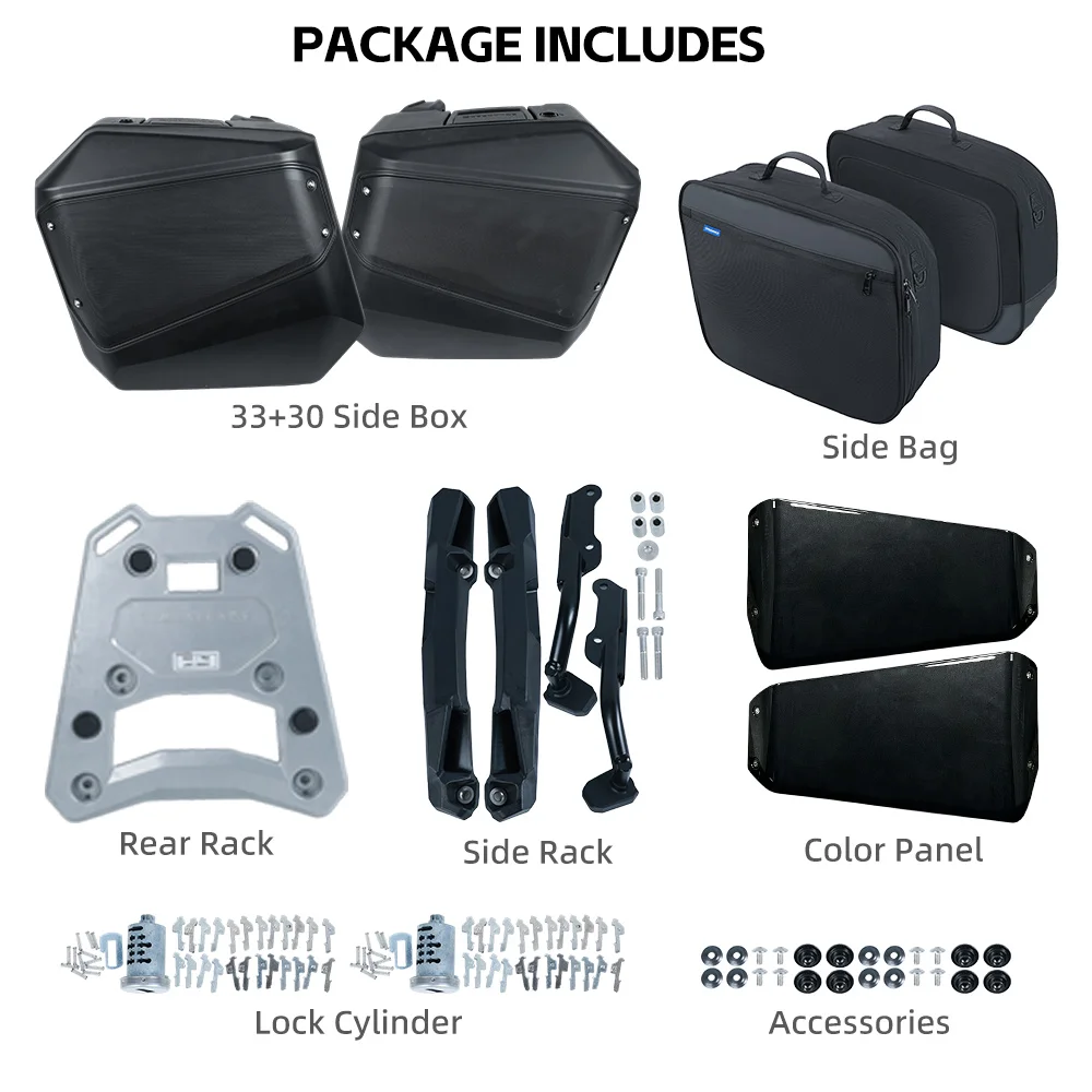 Speedance XL750 side storage case, easy disassembly design, non-destructive install for city travel and leisure motor touring