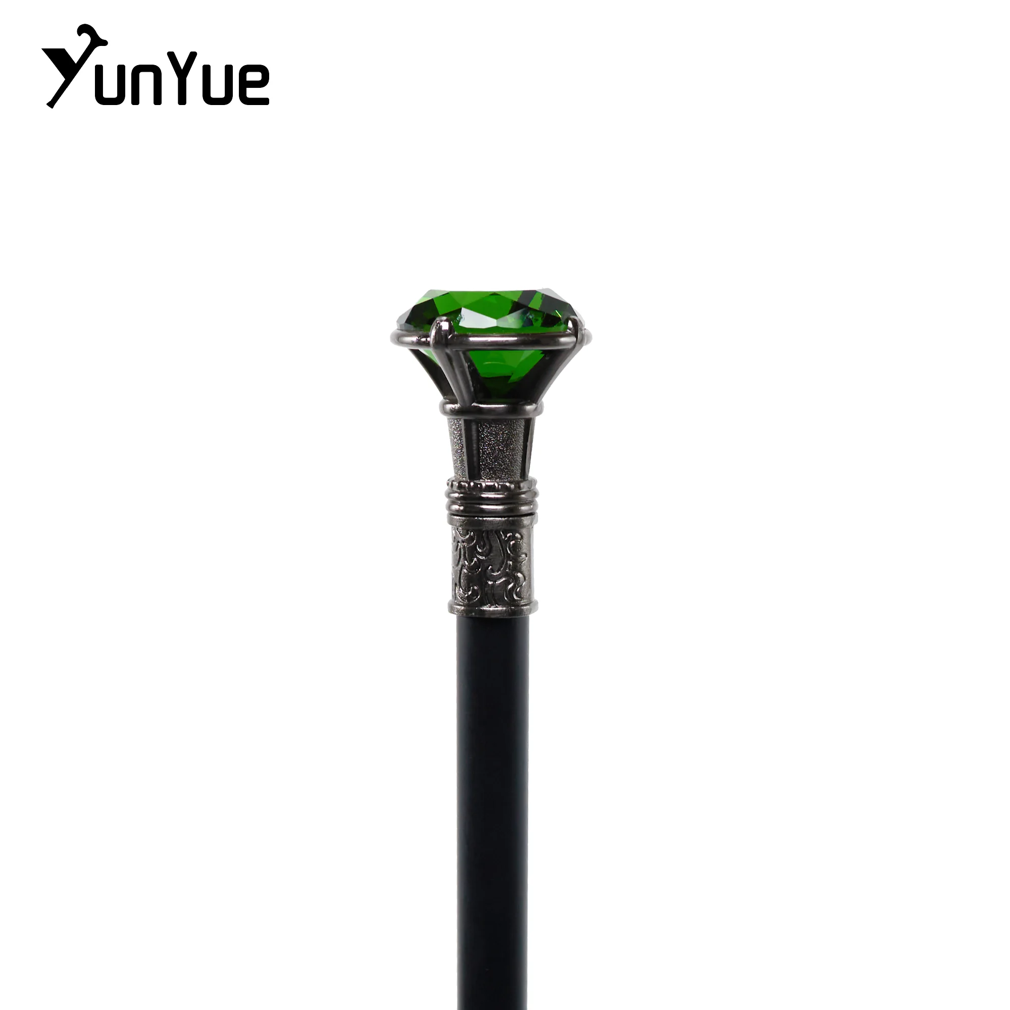 الشظية الخضراء الماس نوع عصا المشي شهم أنيقة أزياء الفن الزخرفية عصا للمشي سيدة خمر حزب تأثيري الصولجان #5