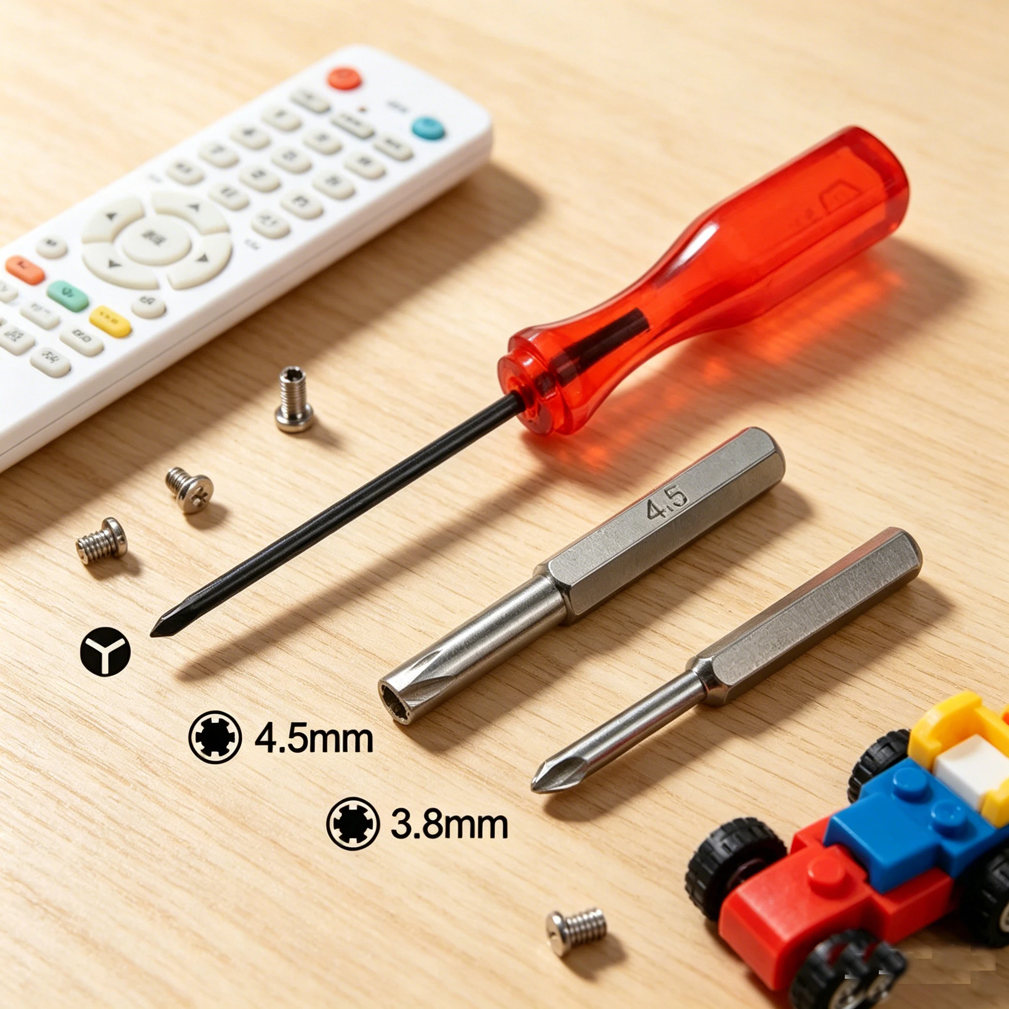 Sicherheits-Schraubendreher-Bit-Set 3,8mm 4,5mm Y-Spitze Reparaturwerkzeug zum Öffnen von Konsolen-Cartridges für N64 SNES NES GB Spielkonsolen