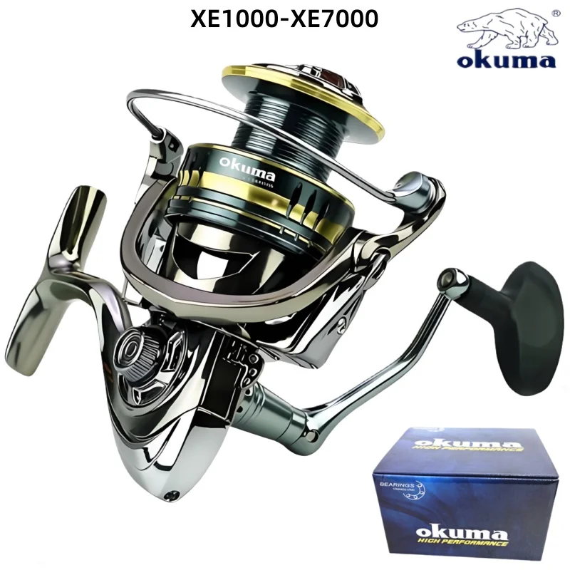 Okuma может буксировать максимум рыболовной катушки весом 25 кг соотношение скорости 5,5:1, модель XE1000-7000, леска в подарок