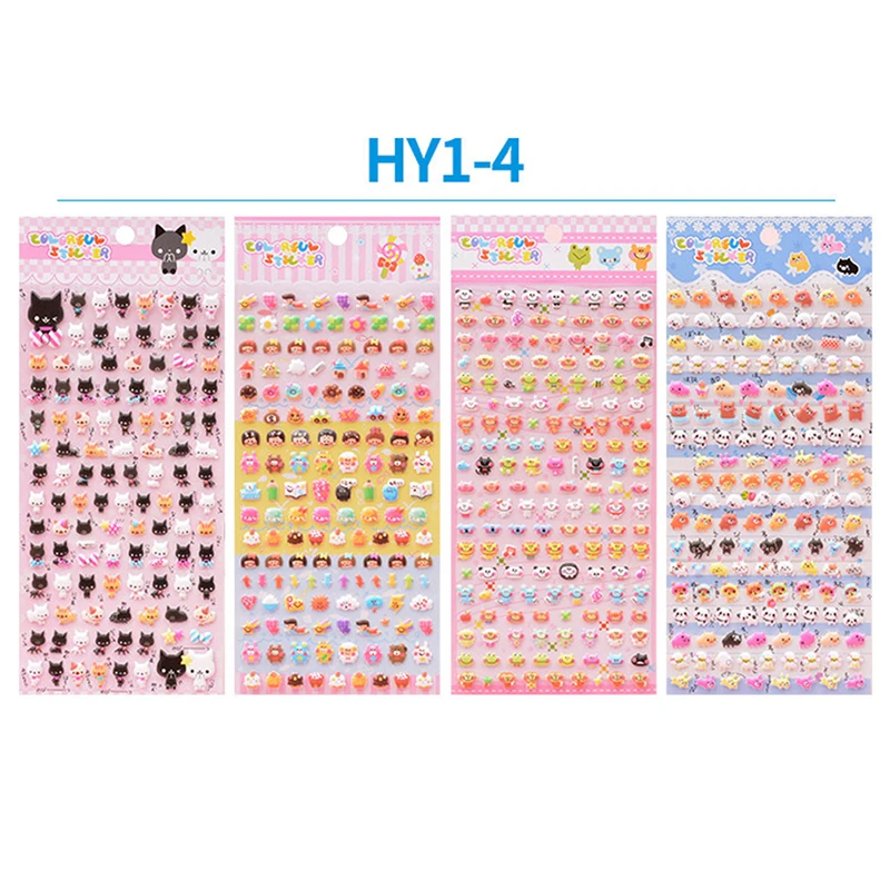 Kawaii adesivos decorativos para scrapbooking, pequeno animal, espuma 3d, artigos de papelaria, scrapbooking, diy, diário, álbum, etiqueta da vara, um aleatório, 1pc