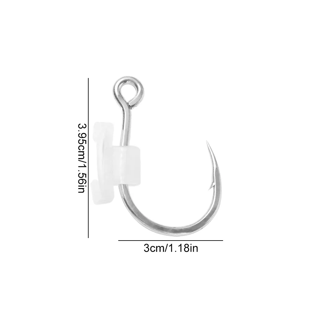 

10Pcs Heavy Duty Luminous Live Shrimp Fishing Hooks High Strength Perforated Design Barbed Fishing Hook Sharp Point