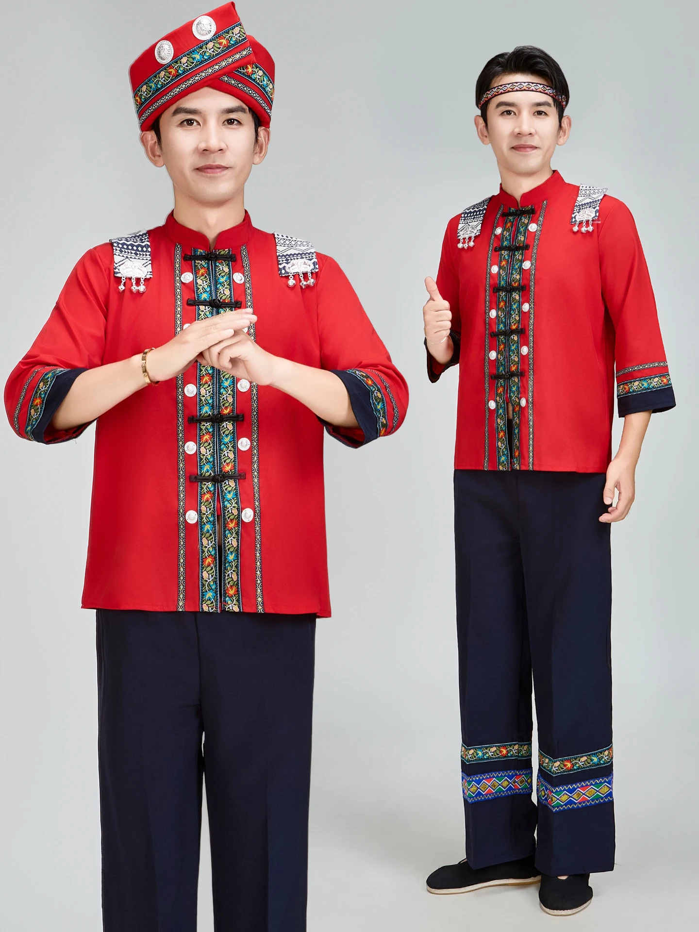 

Новая этническая одежда для взрослых M 2025: Традиционный костюм народностей Мяо и Яо из полиэстера, эксклюзивно онлайн