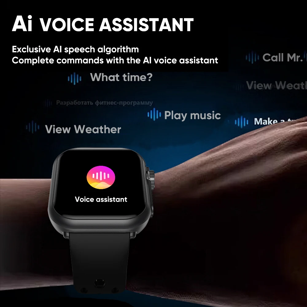 Nowy 1000mAh Długi czas pracy baterii 1,85 cala W pełni dotykowy smartwatch dla mężczyzn Kobiety Fitness Sport Bluetooth Połączenie Wodoodporny inteligentny zegarek