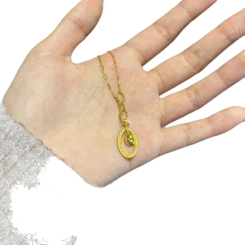 [دموع الموزى] قطرة الماء قلادة على شكل حلقة قلادة أنثى متخصصة شخصية الموضة المتخصصة بسيطة سلسلة الترقوة سلسلة عنق