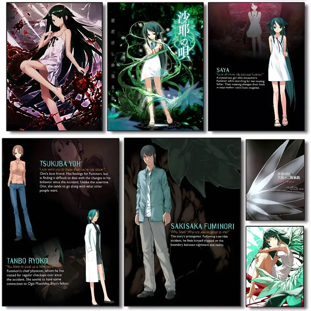 Game S-Saya No Uta The Song Of Saya poster art HD canvas advanced aesthetic Printing Paper Wall Art for Living Room Home Decor