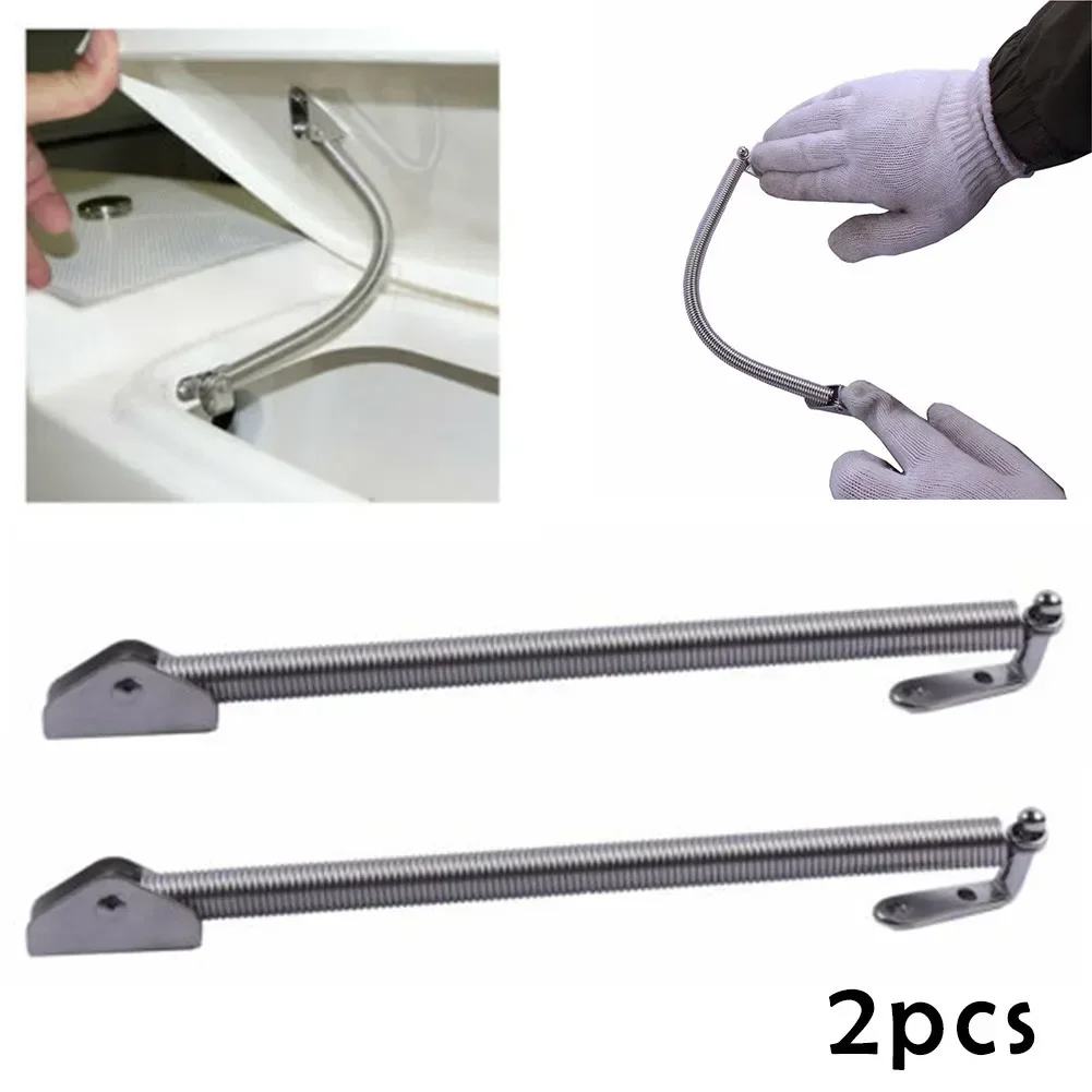 2Pcs Marine Stainless Steel Boat Hatch Spring Hatch Support Regulator Boat Door Support Spring Adjuster 8-1/4\\\