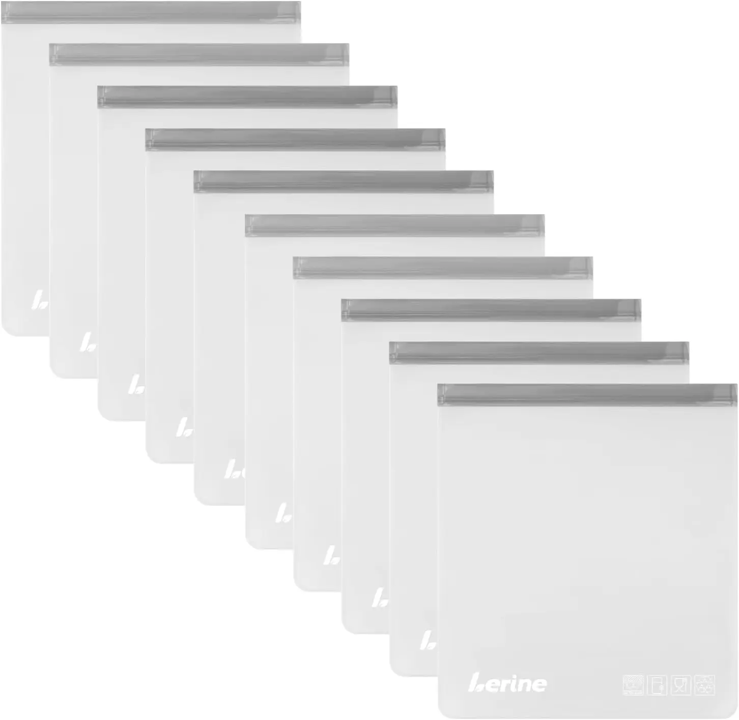 

Многоразовые пакеты для заморозки объемом 2 галлона, можно мыть в посудомоечной машине, герметичные, без BPA, для хранения мяса и других продуктов (серые, 10 штук)