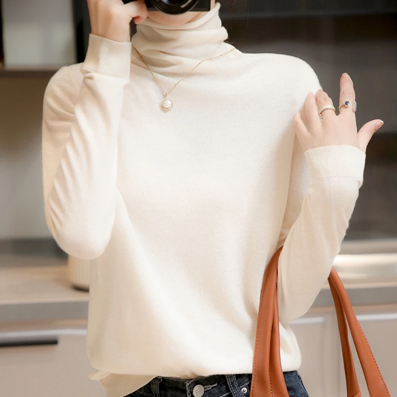 

High end cashmere knitted pullover women's thin long sleeved loose sweater coat