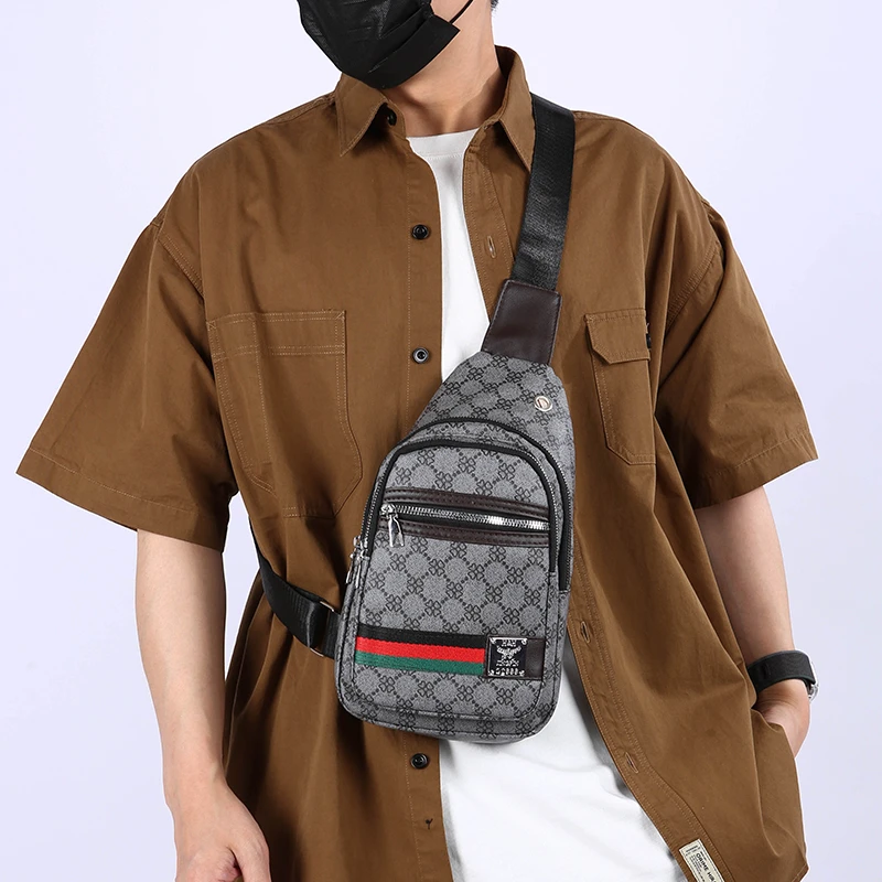 حقيبة كتف عصرية للرجال - حقيبة كروس من جلد البولي يوريثان للهاتف والمحفظة والأساسيات |   سفر خفيف الوزن وغير رسمي