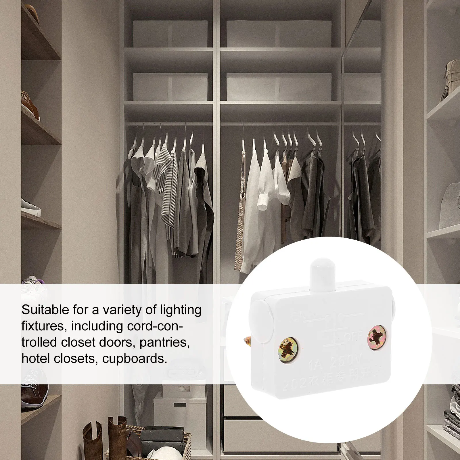 2pcs Door Control Switch Automatic Closet Wardrobe Light Touch Button Black Cabinet Furniture Home Office Hotel