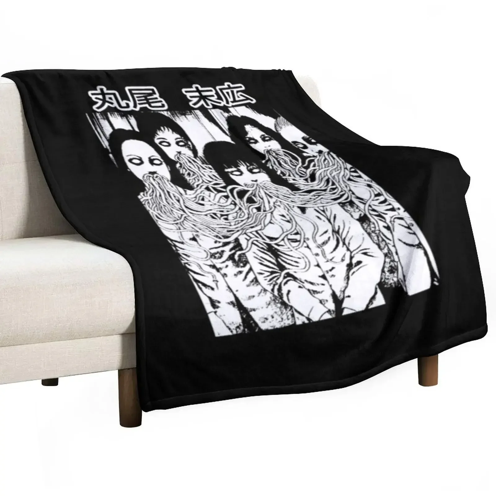 Tomie Juni Ito Japanese Streetwear Anime Manga Throw Blanket Soft Soft Plaid Moving Sofa Blankets