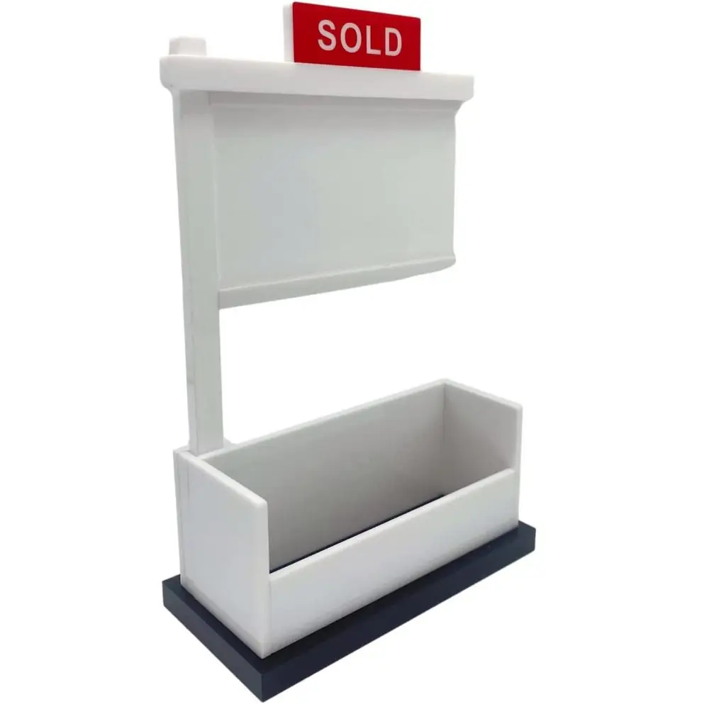 Sold Sign Real Estate Business Card Holder Removable Wood Business Card Rack Open Design Easy To Install Name Card Organizer