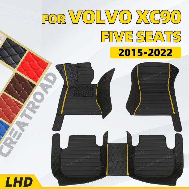 

Custom Car floor mats for VOLVO XC90 (FIVE SEAT) 2015 2016 2017 2018 2019 2020 2021 2022 auto foot Pads automobile carpet cover