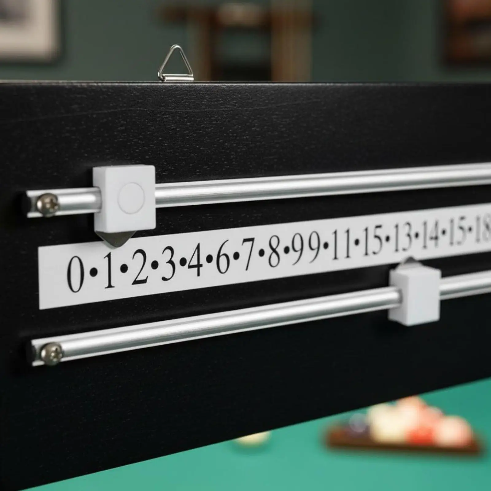 High Density Board Billiard Score Keeper Manual Rectangle Pool Scoreboard Wall Mounted for Home Snooker Table Match Use