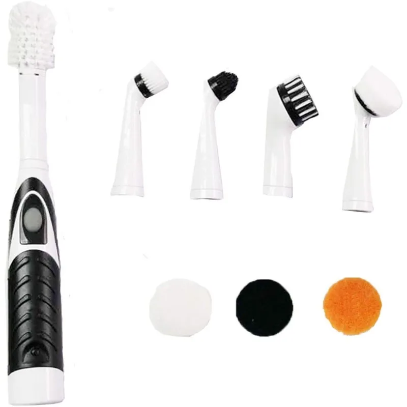 Electric Cleaning Brush, 5 Types of Multi-functional Brushes, Shoe Brush, Suitable for Cleaning Kitchen ,Household Tools