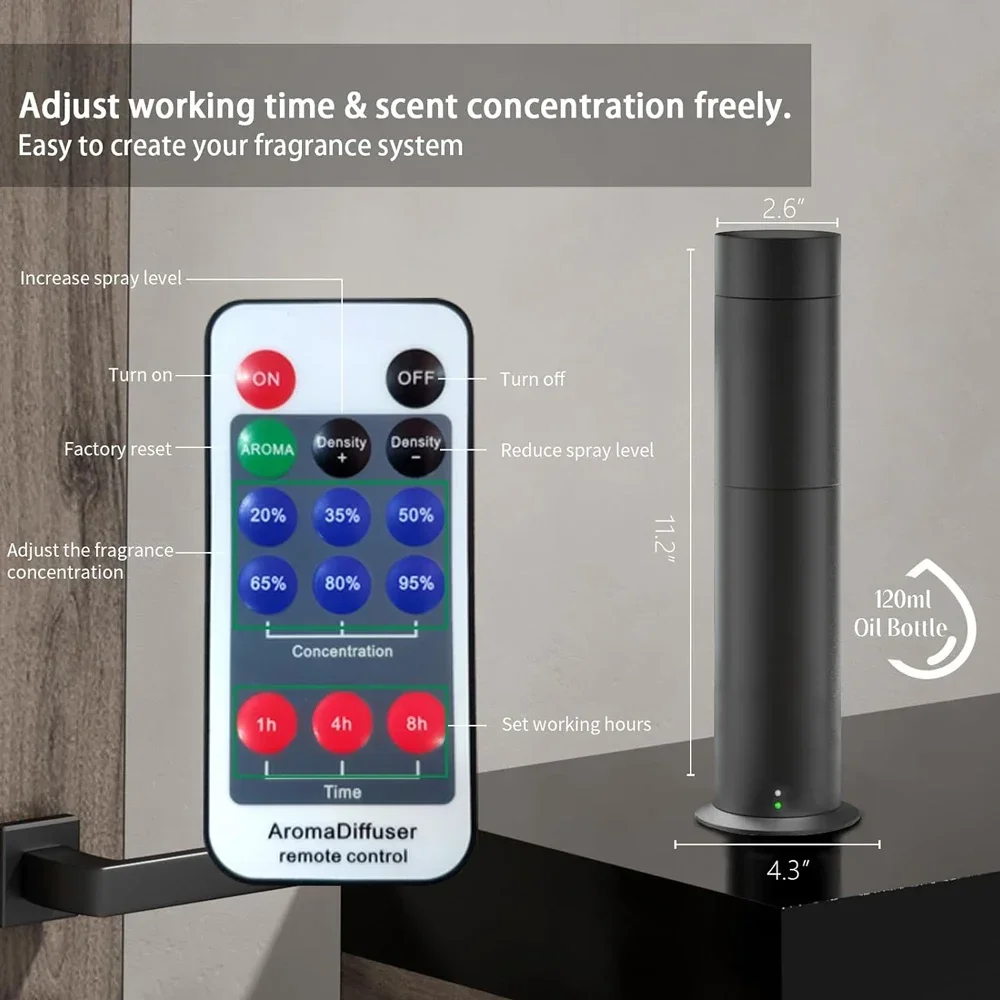For Essential Oil Home Hotel Remote Control Scent Machinel # for Flavoring Diffuser Waterless Cold Air Diffusers