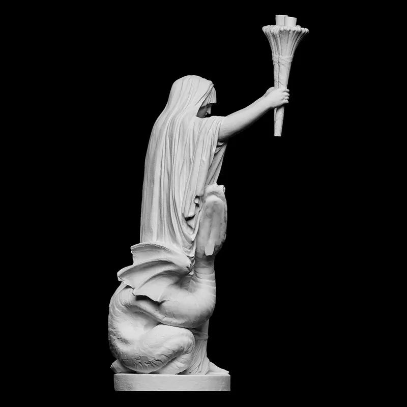 "Ceres Searching for Prosepina" , 3D printed resin material, hand-painted, plaster-like Sculpture   (ships within 10 days) view 4