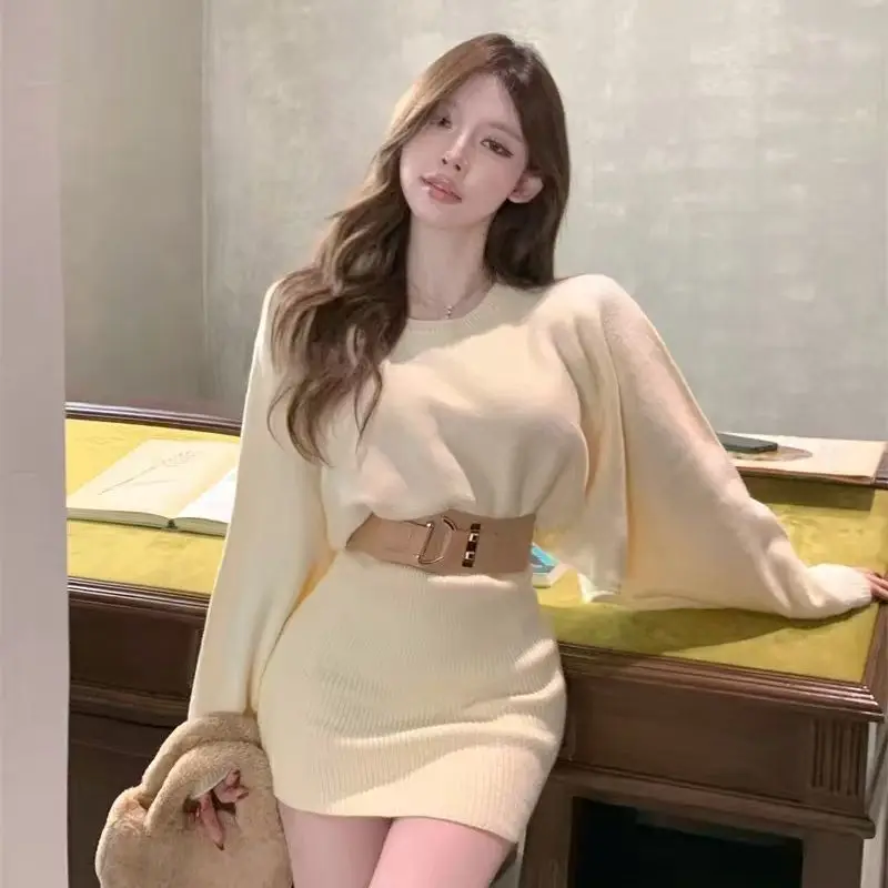 

Пуловеры длиной до колена, свитера для девочек, джемперы, женские эластичные свободные брюки для свиданий, сестры, хип-хоп, на шнурке, реглан, вязаный крючком, асимметричный