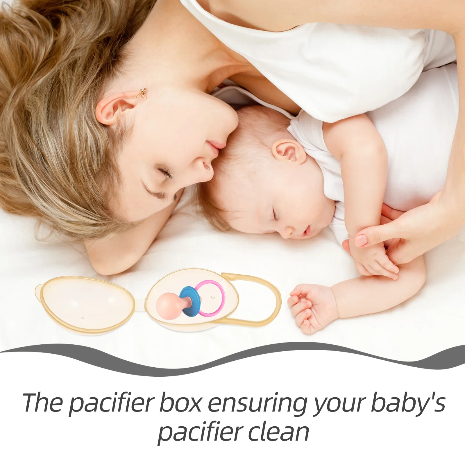 

1Set Baby Pacifier Storage Box Compact Clear Container Portable Holder Travel Case Clean Pacifier Organizer for on The Go