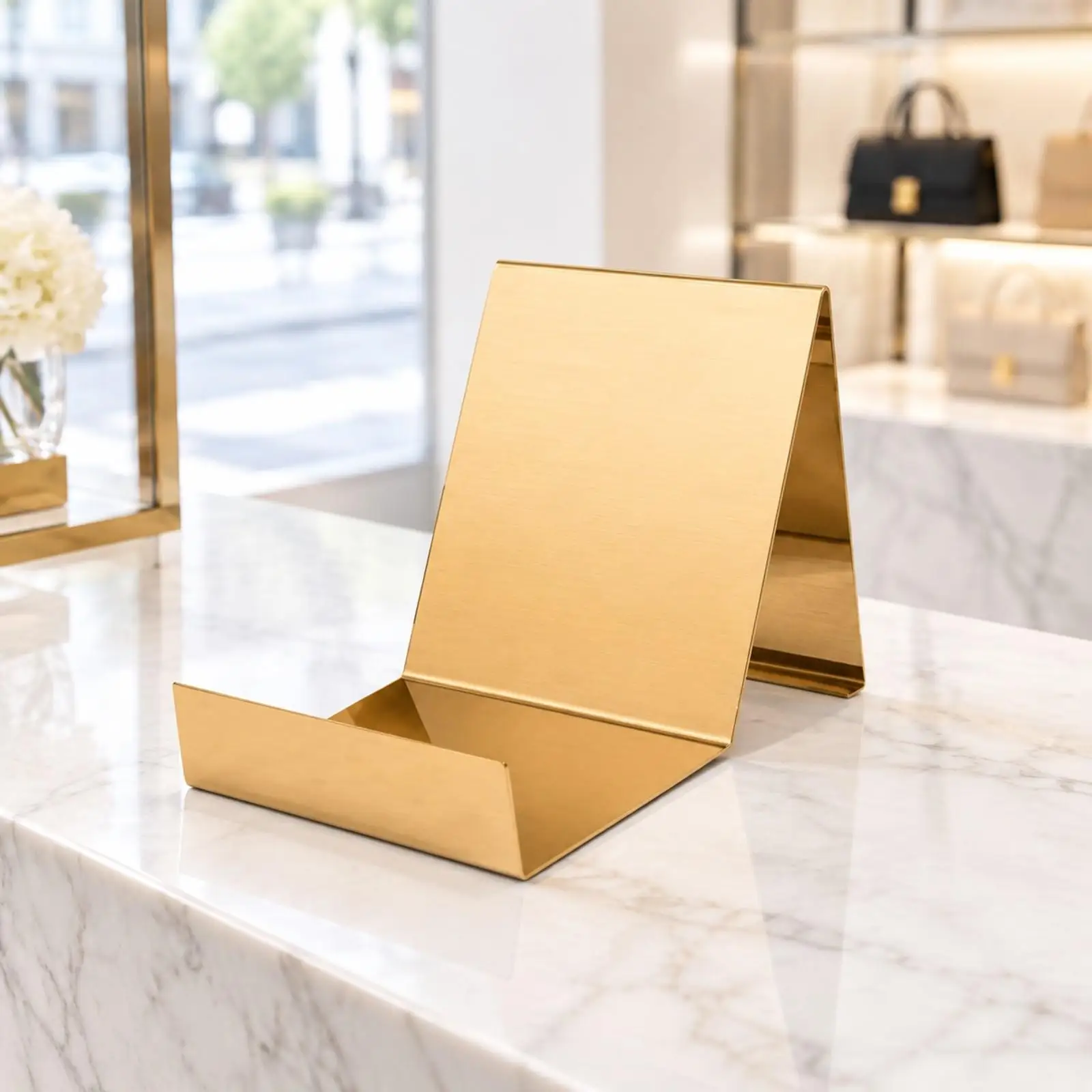 Compact Wallet Display Stand Metal Retail Holder for Showcase Counter Shelf Merchandising Display