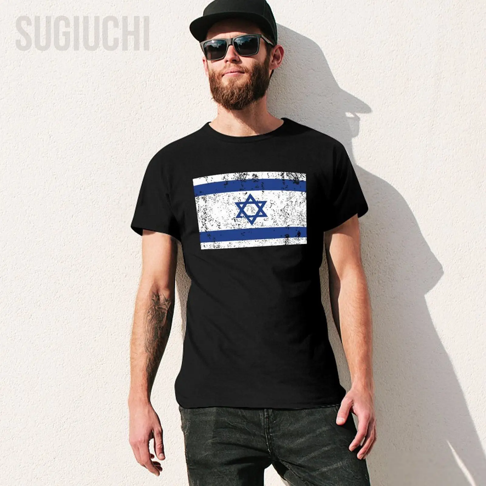 Unisex Men Israeli Flag Israel Jewish Jerusalem Tshirt Tees T Shirts Women Boys 100% Cotton T-Shirt