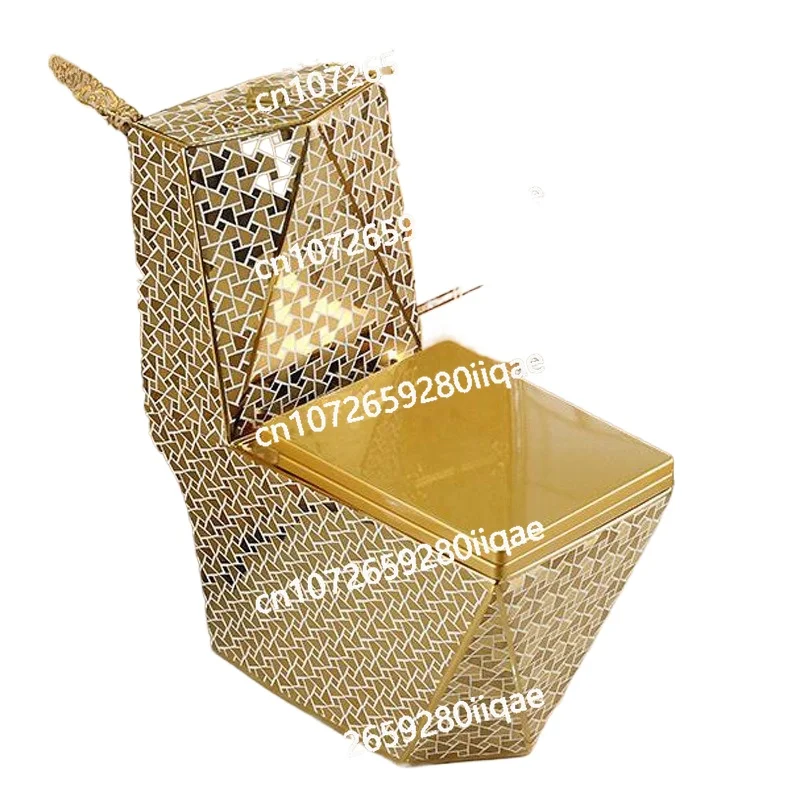 

Electroplated Ceramic, Super Swirl Type, Water-saving, Deodorant, Luxury Toilet Golden Toilet