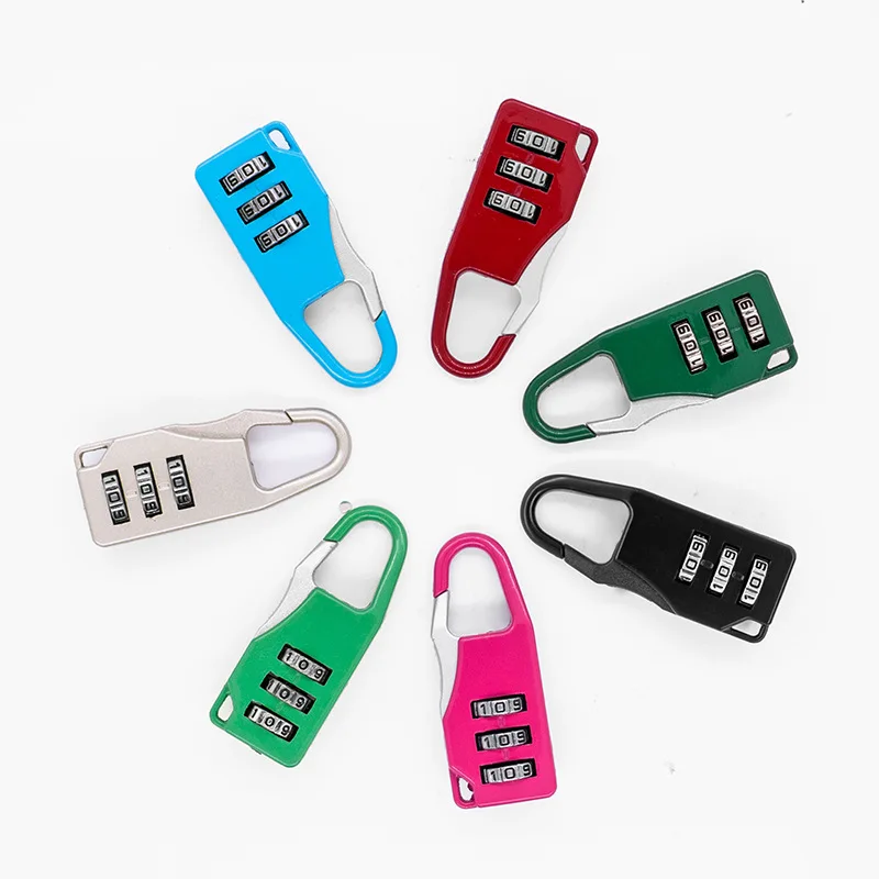 3 Mini Dial Digit Number Code Password Combination Padlock Security Travel Safe Lock for Padlock Luggage  Backpack Lock of Gym