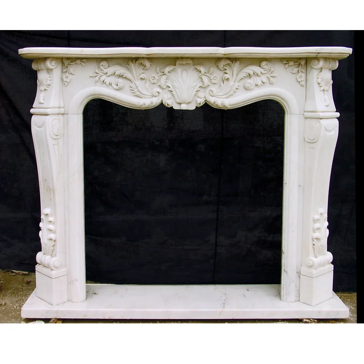 Premium - Quality Carved Natural Stone Fireplace Mantel Made Classic French Style Marble Carving Chimneypiece Surround