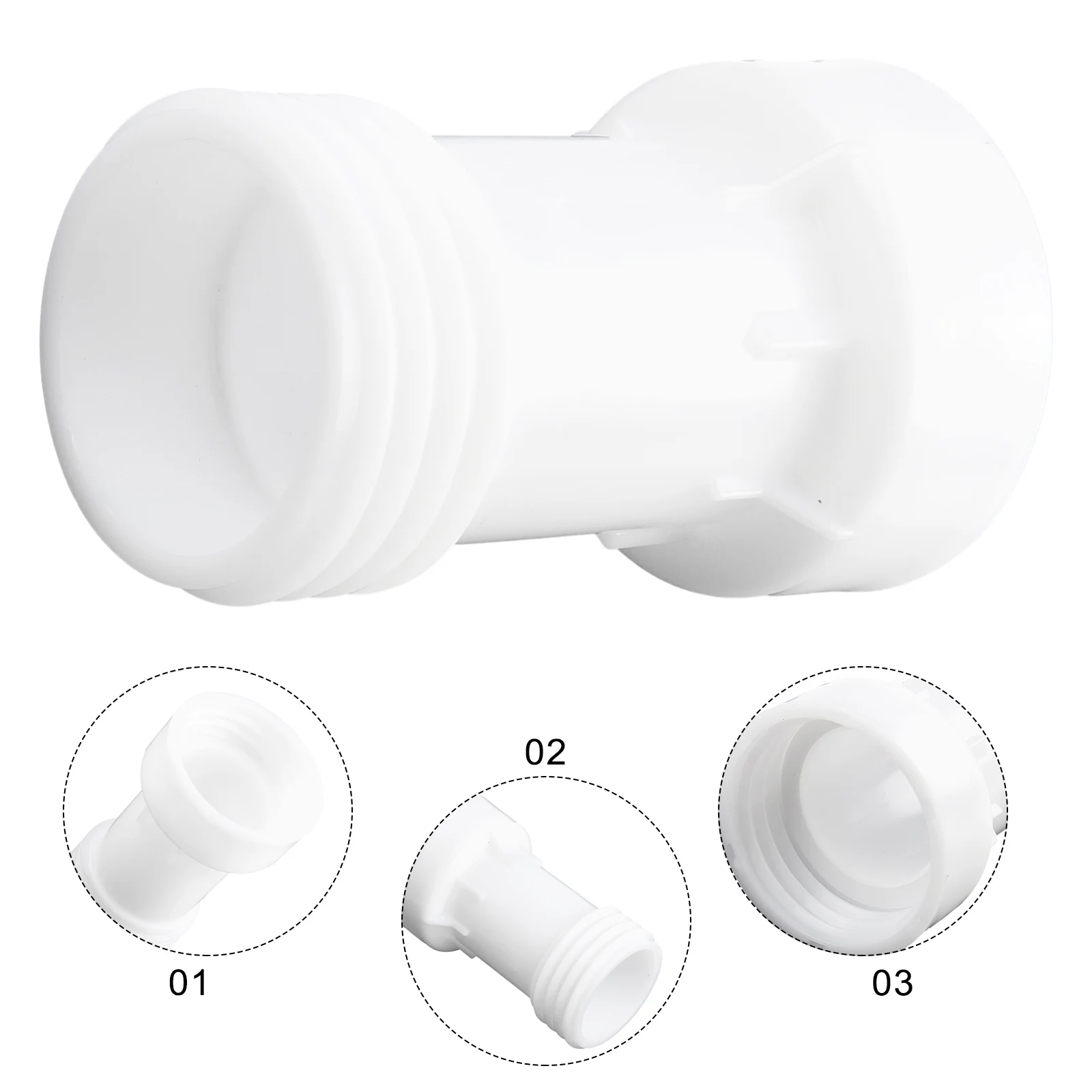 S60*6 IBC Ton Extension Joint Plastic Joint Dust Drain Tube Discharge 60mm Thread Connector IBC Tank Fitting For Rainwater Tank