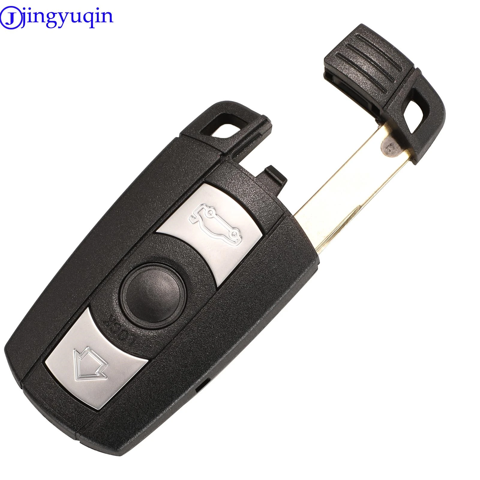 jingyuqin Neue 3-Tasten-Fernbedienungsschlüsselhülle Smart Blade Fob Cover für BMW 1 3 5 6 Serie E90 E91 E92 E60