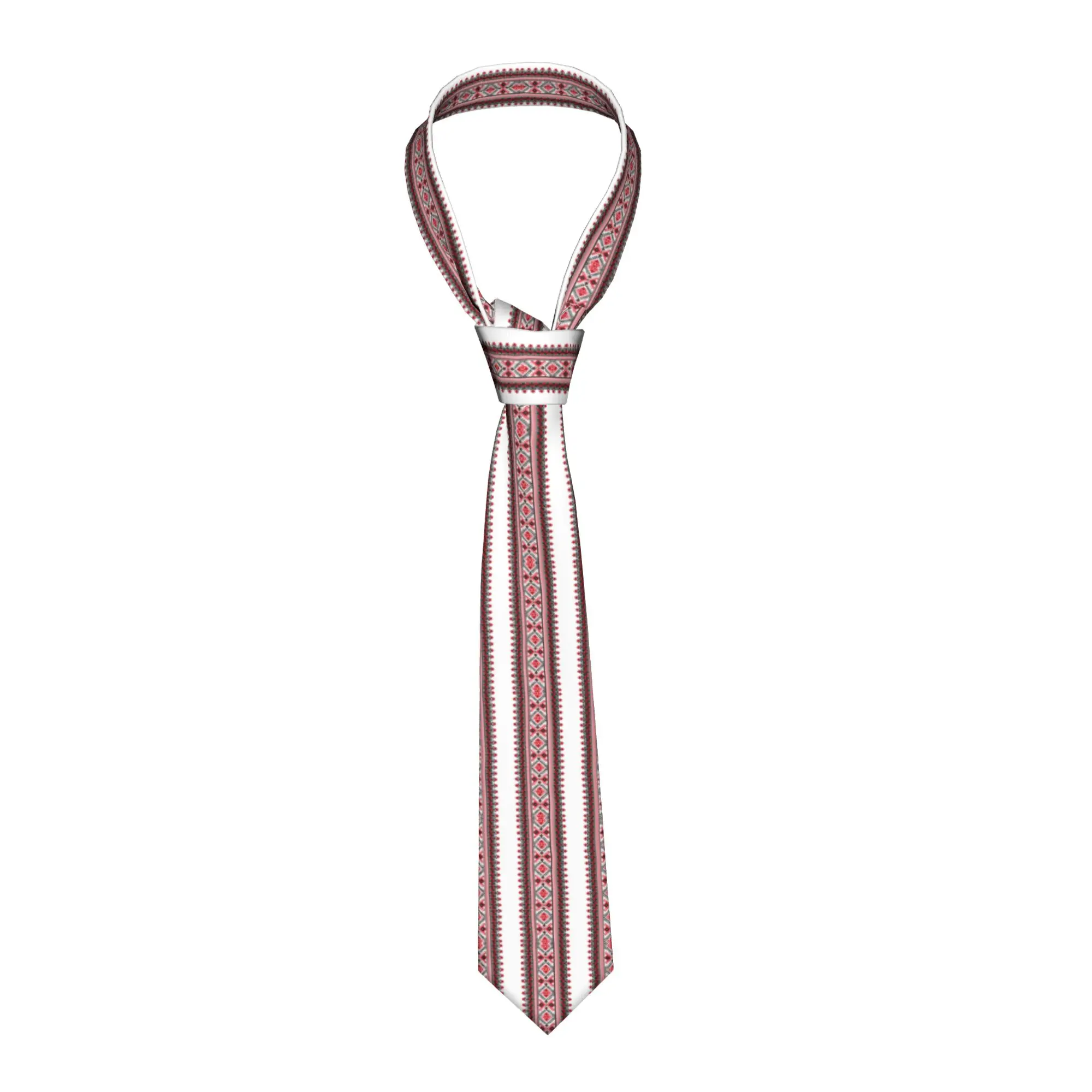 

Формальный укромский галстук-вышиванка для мужчин, на заказ, из шелка, в богемном геометрическом стиле, деловой галстук
